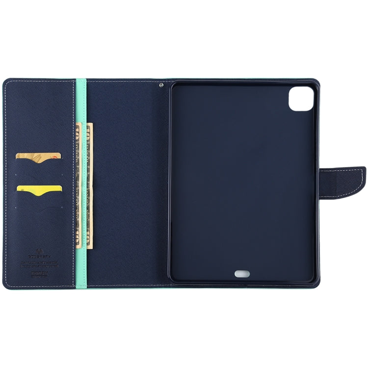 For iPad Pro 12.9 2020 GOOSPERY FANCY DIARY Cross Texture Leather Tablet Case with Holder & Card slots & Wallet