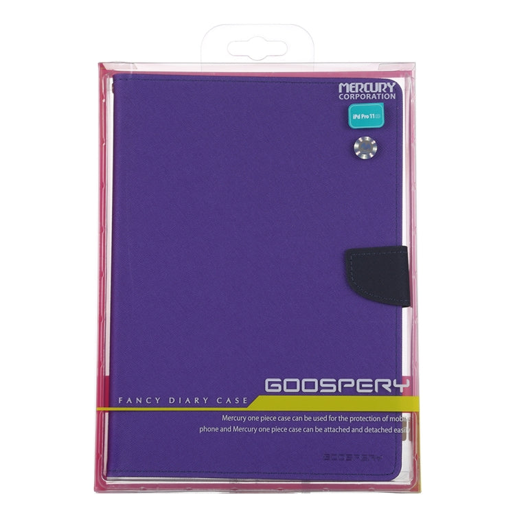 For iPad Pro 12.9 2020 GOOSPERY FANCY DIARY Cross Texture Leather Tablet Case with Holder & Card slots & Wallet