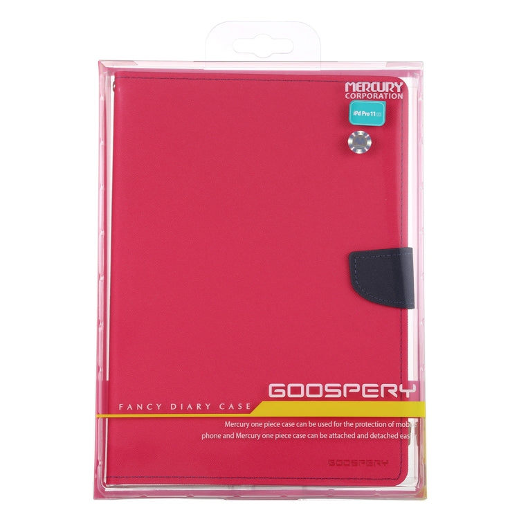 For iPad Pro 12.9 2020 GOOSPERY FANCY DIARY Cross Texture Leather Tablet Case with Holder & Card slots & Wallet