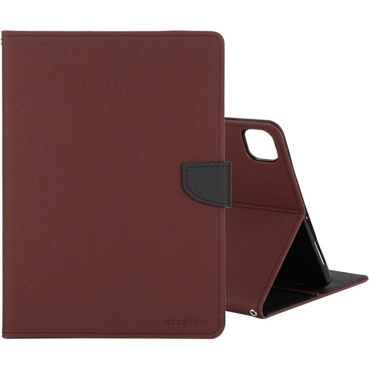 For iPad Pro 12.9 2020 GOOSPERY FANCY DIARY Cross Texture Leather Tablet Case with Holder & Card slots & Wallet