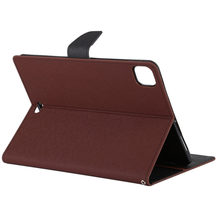 For iPad Pro 12.9 2020 GOOSPERY FANCY DIARY Cross Texture Leather Tablet Case with Holder & Card slots & Wallet