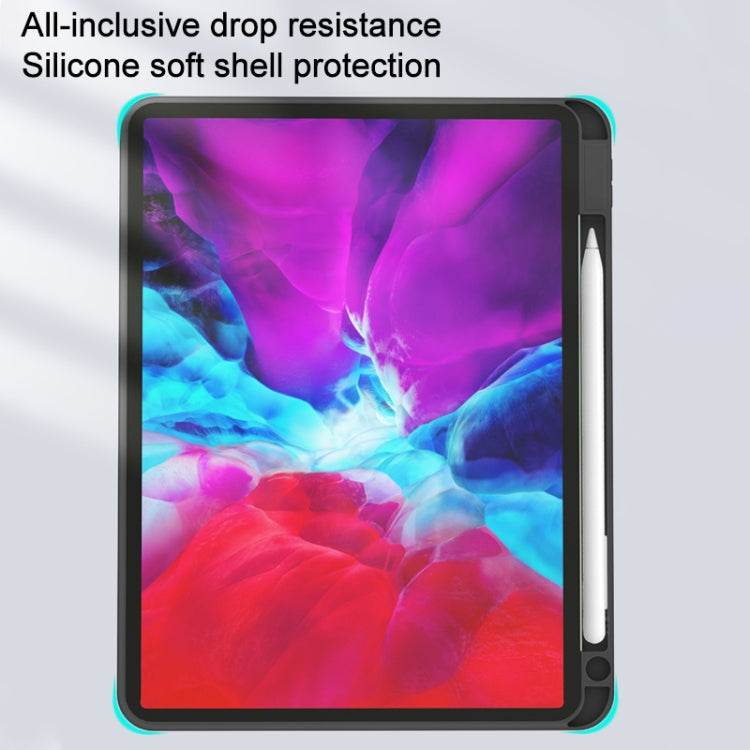 CM-11D Fabric TPU Ultra-thin Integrated Bluetooth Keyboard Leather Tablet Case with Pen Slot & Touchpad & 7-color Backlight for iPad Pro 11 inch 2020 / 2018