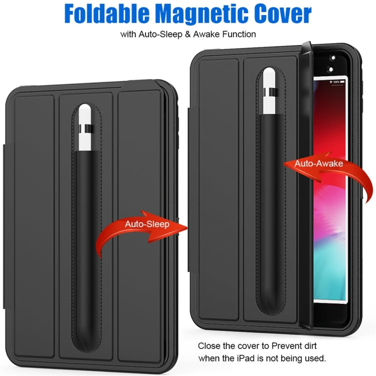 Magnetic Horizontal Flip Protective Case for iPad Mini 2019 / Mini 4, with Three-folding Holder & Sleep / Wake-up Function & Pen Slots