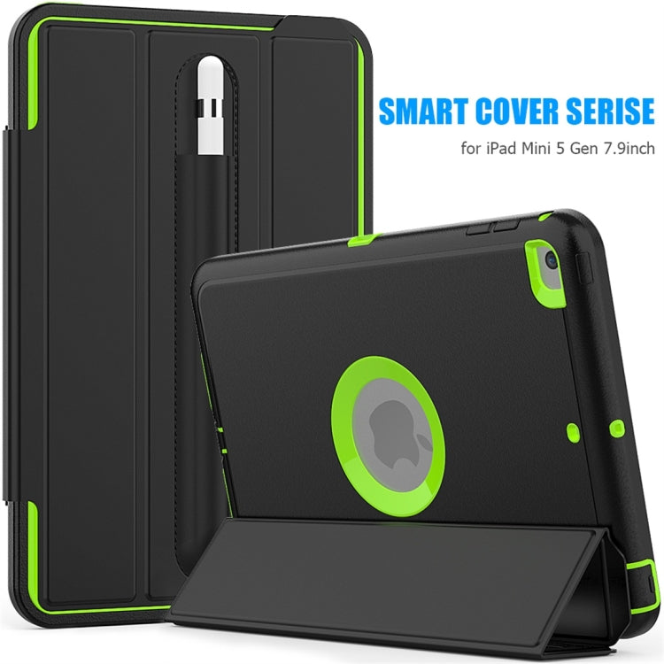Magnetic Horizontal Flip Protective Case for iPad Mini 2019 / Mini 4, with Three-folding Holder & Sleep / Wake-up Function & Pen Slots