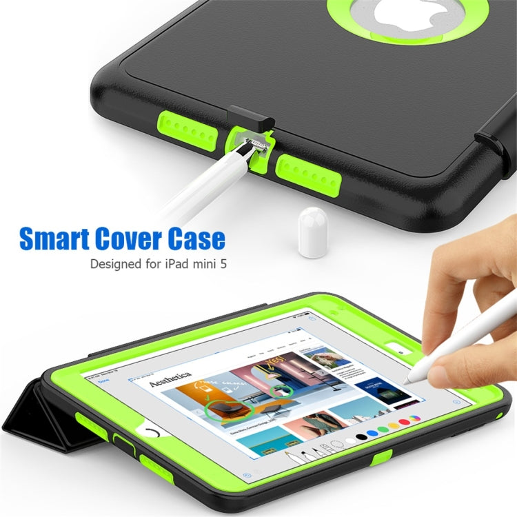 Magnetic Horizontal Flip Protective Case for iPad Mini 2019 / Mini 4, with Three-folding Holder & Sleep / Wake-up Function & Pen Slots