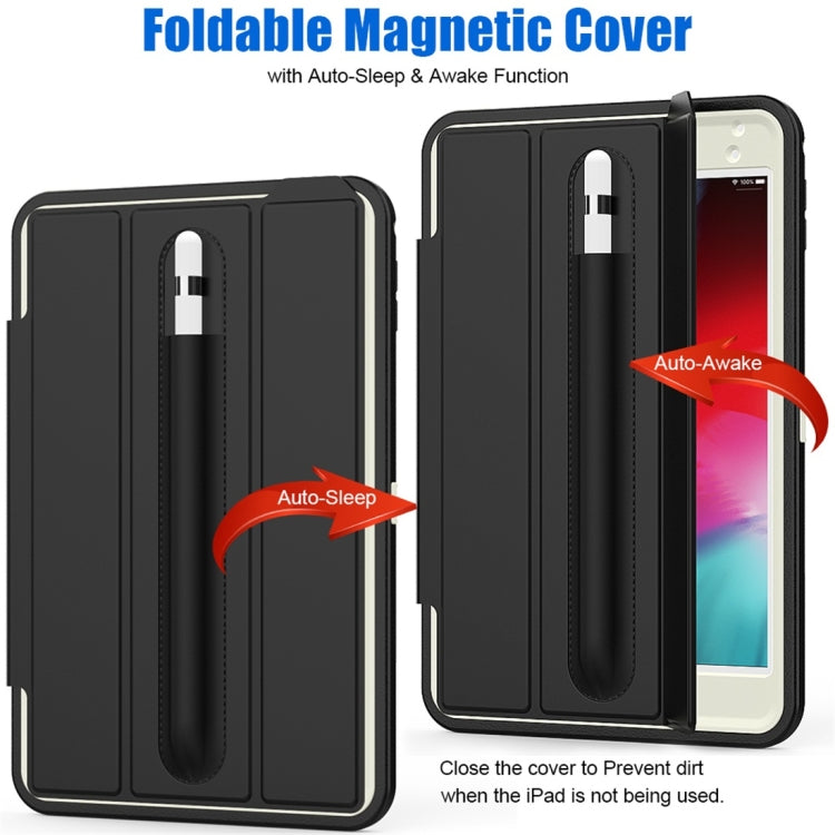 Magnetic Horizontal Flip Protective Case for iPad Mini 2019 / Mini 4, with Three-folding Holder & Sleep / Wake-up Function & Pen Slots