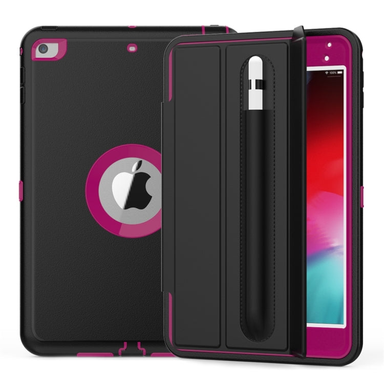 Magnetic Horizontal Flip Protective Case for iPad Mini 2019 / Mini 4, with Three-folding Holder & Sleep / Wake-up Function & Pen Slots
