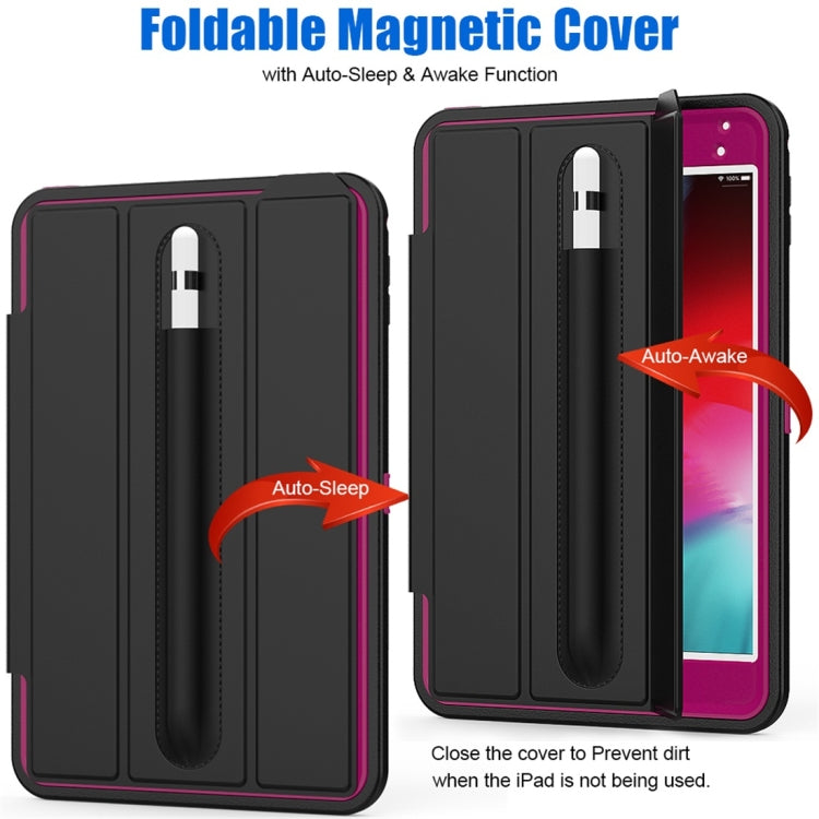 Magnetic Horizontal Flip Protective Case for iPad Mini 2019 / Mini 4, with Three-folding Holder & Sleep / Wake-up Function & Pen Slots