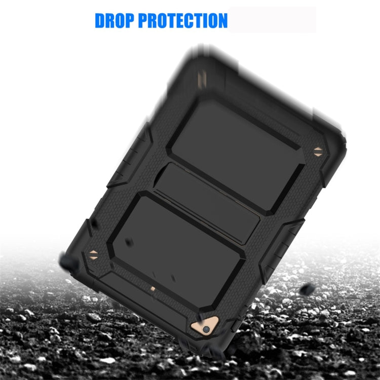 Shockproof PC + Silica Gel Protective Case for iPad Mini 2019 / Mini 4, with Holder & Shoulder Strap