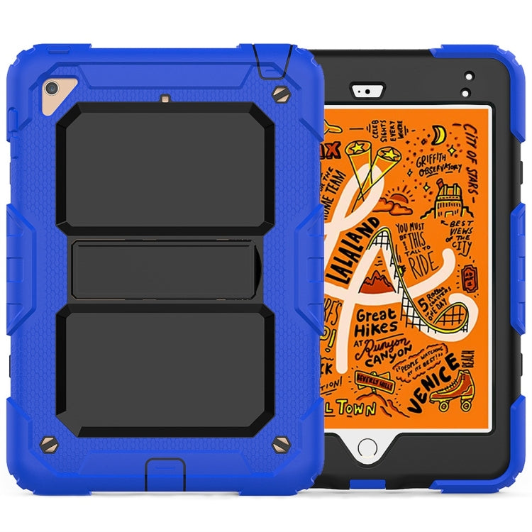 Shockproof PC + Silica Gel Protective Case for iPad Mini 2019 / Mini 4, with Holder & Shoulder Strap