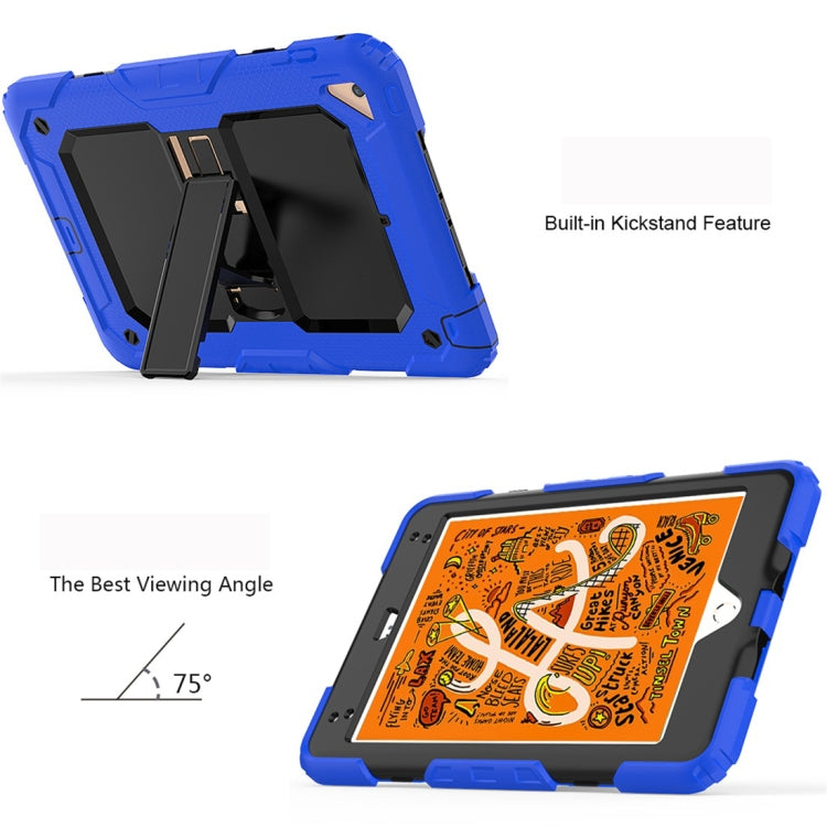 Shockproof PC + Silica Gel Protective Case for iPad Mini 2019 / Mini 4, with Holder & Shoulder Strap