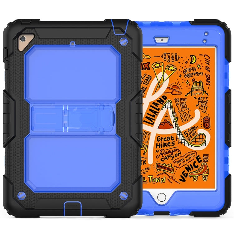 Shockproof Transparent PC + Silica Gel Protective Case for iPad Mini 2019 / Mini 4, with Holder & Shoulder Strap