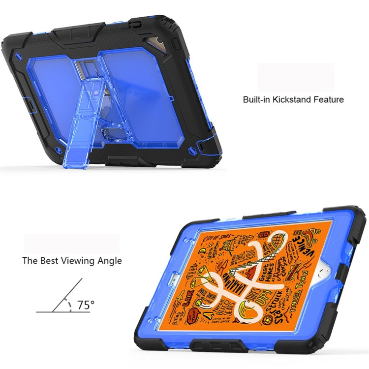 Shockproof Transparent PC + Silica Gel Protective Case for iPad Mini 2019 / Mini 4, with Holder & Shoulder Strap