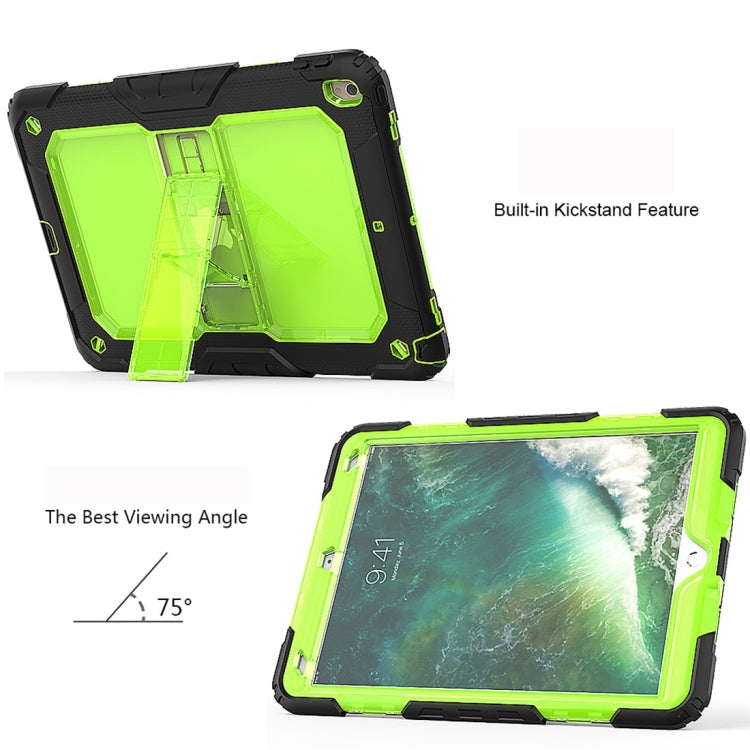 Shockproof Transparent PC + Silica Gel Protective Case for iPad Air (2019), with Holder & Shoulder Strap