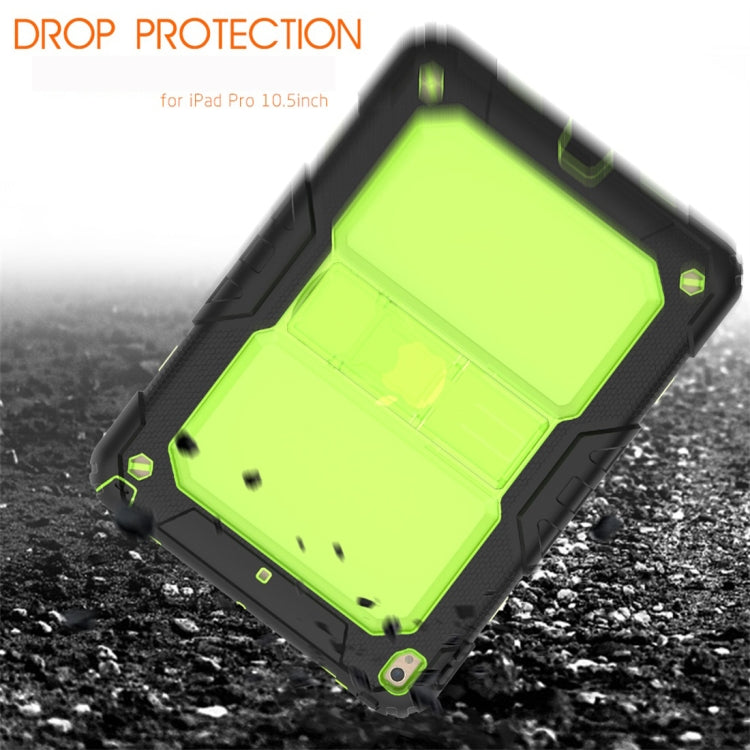 Shockproof Transparent PC + Silica Gel Protective Case for iPad Air (2019), with Holder & Shoulder Strap