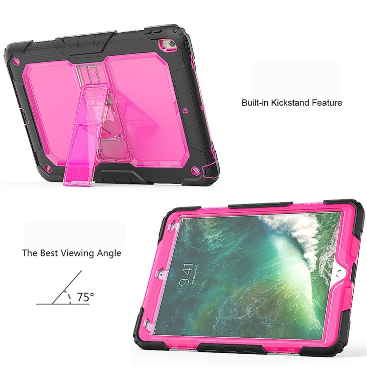 Shockproof Transparent PC + Silica Gel Protective Case for iPad Air (2019), with Holder & Shoulder Strap