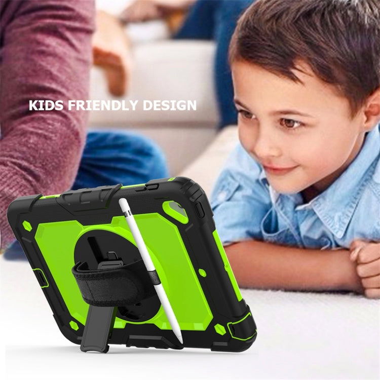 Shockproof Black Silica Gel + Colorful PC Protective Case for iPad Mini 2019 / Mini 4, with Holder & Shoulder Strap & Hand Strap & Pen Slot