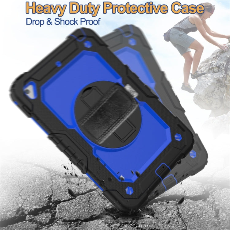 Shockproof Black Silica Gel + Colorful PC Protective Case for iPad Mini 2019 / Mini 4, with Holder & Shoulder Strap & Hand Strap & Pen Slot