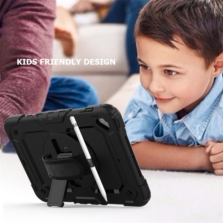 Shockproof Colorful Silica Gel + PC Protective Case for iPad Mini 2019 / Mini 4, with Holder & Shoulder Strap & Hand Strap & Pen Slot