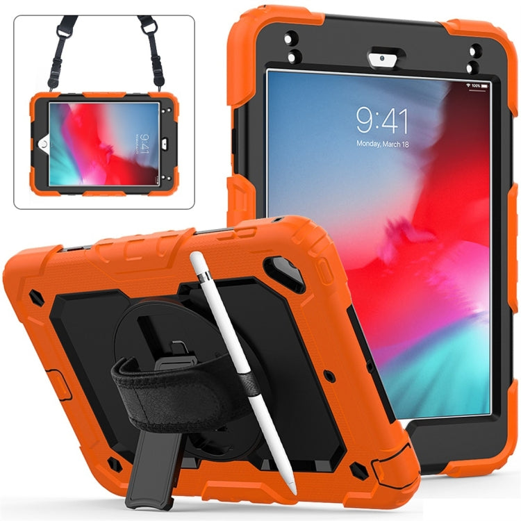 Shockproof Colorful Silica Gel + PC Protective Case for iPad Mini 2019 / Mini 4, with Holder & Shoulder Strap & Hand Strap & Pen Slot