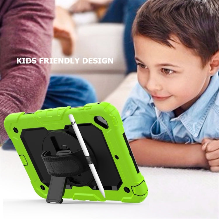 Shockproof Colorful Silica Gel + PC Protective Case for iPad Mini 2019 / Mini 4, with Holder & Shoulder Strap & Hand Strap & Pen Slot