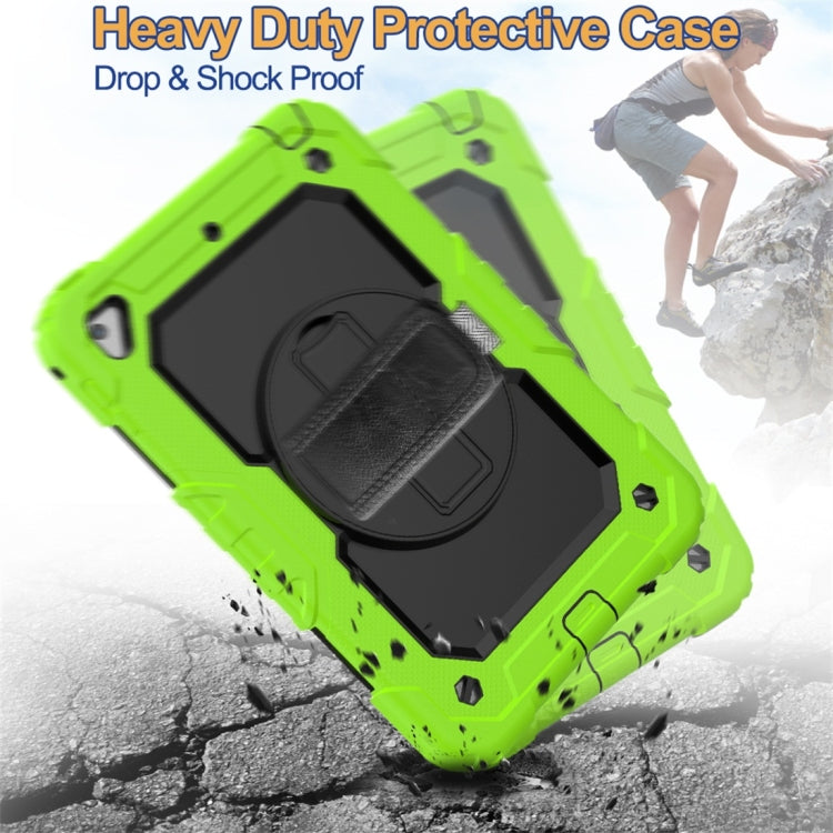 Shockproof Colorful Silica Gel + PC Protective Case for iPad Mini 2019 / Mini 4, with Holder & Shoulder Strap & Hand Strap & Pen Slot
