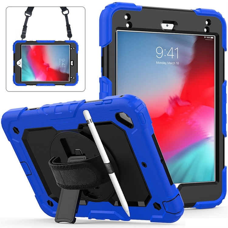 Shockproof Colorful Silica Gel + PC Protective Case for iPad Mini 2019 / Mini 4, with Holder & Shoulder Strap & Hand Strap & Pen Slot