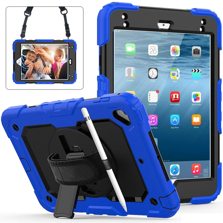 Shockproof Colorful Silica Gel + PC Protective Case for iPad Mini 2019 / Mini 4, with Holder & Shoulder Strap & Hand Strap & Pen Slot