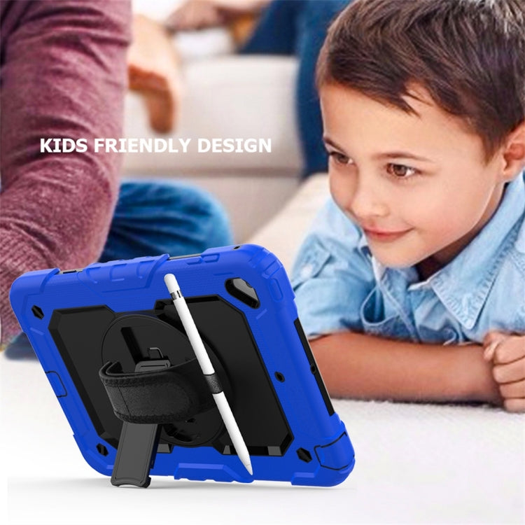 Shockproof Colorful Silica Gel + PC Protective Case for iPad Mini 2019 / Mini 4, with Holder & Shoulder Strap & Hand Strap & Pen Slot