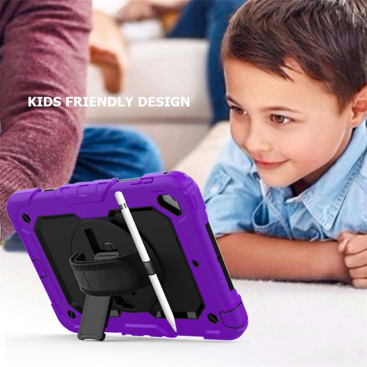 Shockproof Colorful Silica Gel + PC Protective Case for iPad Mini 2019 / Mini 4, with Holder & Shoulder Strap & Hand Strap & Pen Slot