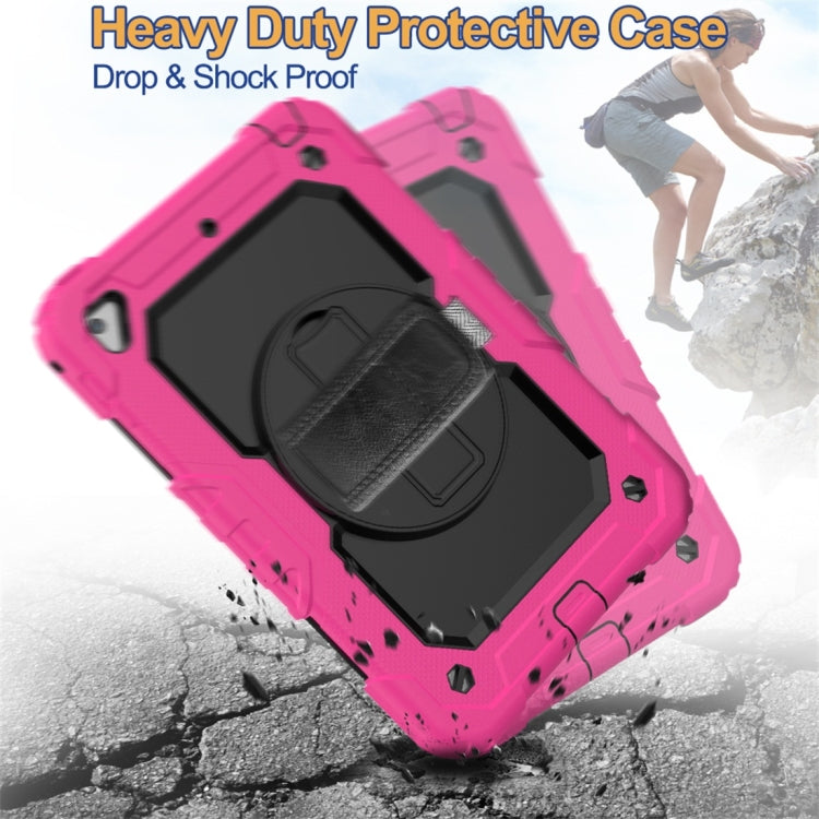 Shockproof Colorful Silica Gel + PC Protective Case for iPad Mini 2019 / Mini 4, with Holder & Shoulder Strap & Hand Strap & Pen Slot