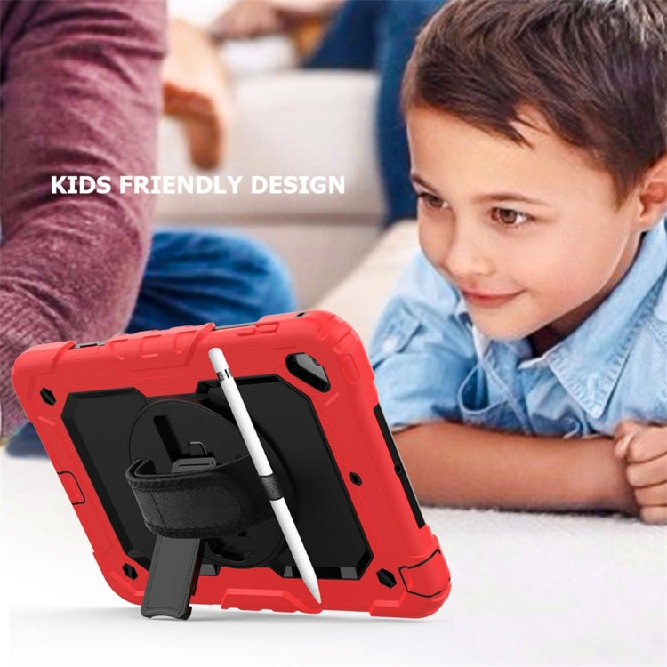 Shockproof Colorful Silica Gel + PC Protective Case for iPad Mini 2019 / Mini 4, with Holder & Shoulder Strap & Hand Strap & Pen Slot