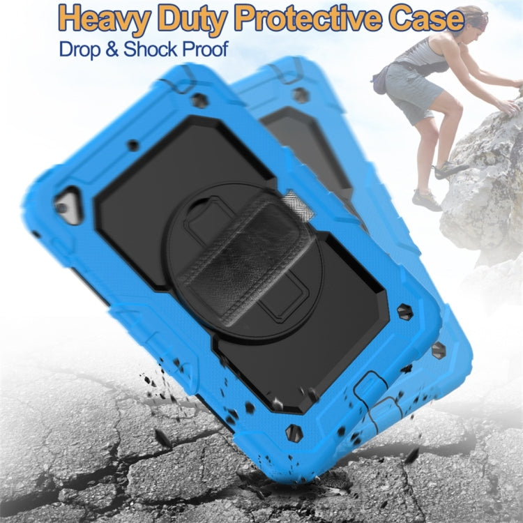 Shockproof Colorful Silica Gel + PC Protective Case for iPad Mini 2019 / Mini 4, with Holder & Shoulder Strap & Hand Strap & Pen Slot