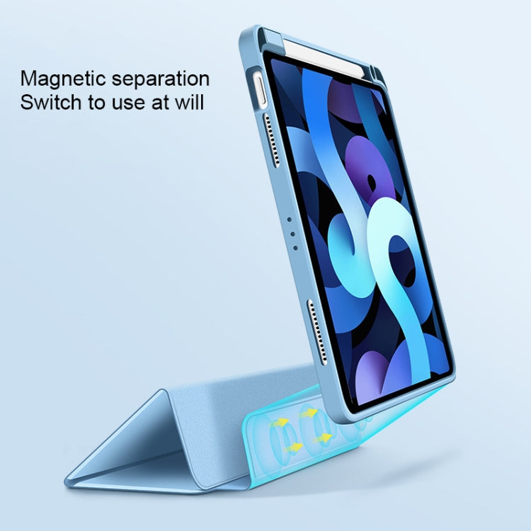 Silicone Magnetic Splitting Horizontal Flip Leather Case with Holder & Pen Slot & Sleep / Wake-up Function for iPad Air (2020) 10.9 inch