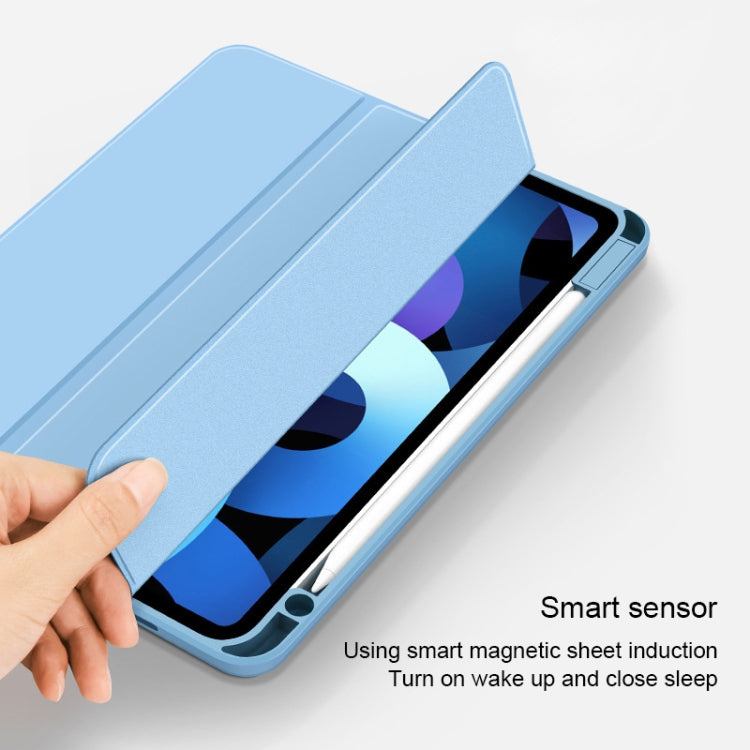 Silicone Magnetic Splitting Horizontal Flip Leather Case with Holder & Pen Slot & Sleep / Wake-up Function for iPad Air (2020) 10.9 inch
