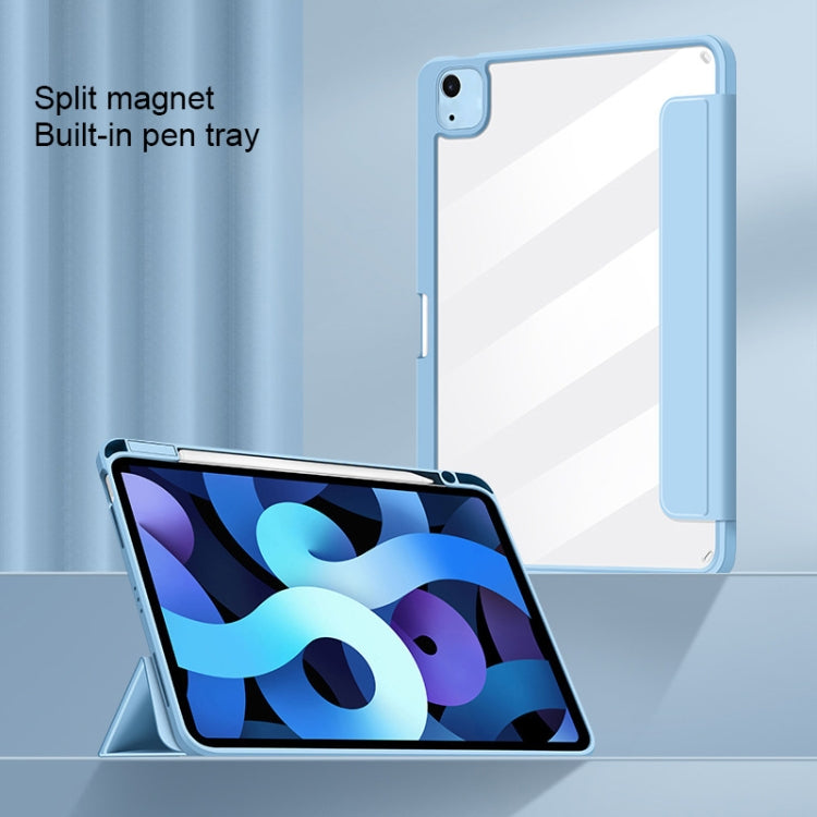Silicone Magnetic Splitting Horizontal Flip Leather Case with Holder & Pen Slot & Sleep / Wake-up Function for iPad Air (2020) 10.9 inch