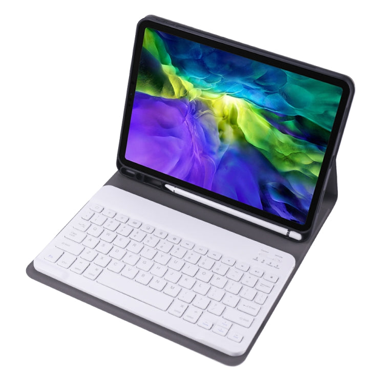 A11B Bluetooth 3.0 Ultra-thin ABS Detachable Bluetooth Keyboard Leather Tablet Case with Holder & Pen Slot for iPad Pro 11 inch 2021