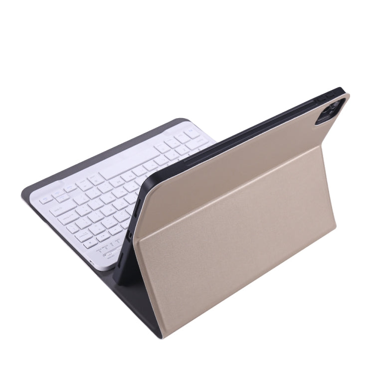 A11B Bluetooth 3.0 Ultra-thin ABS Detachable Bluetooth Keyboard Leather Tablet Case with Holder & Pen Slot for iPad Pro 11 inch 2021