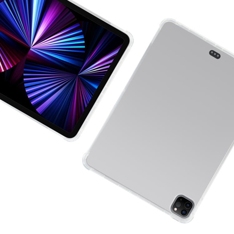 For iPad Pro 11 2022 / 2021 Four-corner Airbag Anti-drop Transparent Protective Tablet Case with Pen Slot