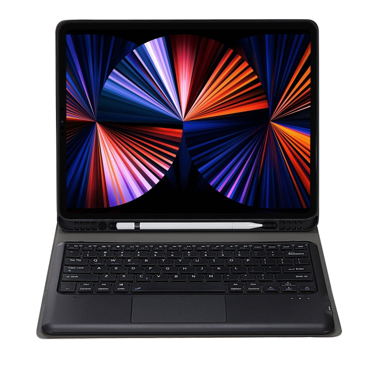 A12B-A Ultra-thin ABS Detachable Bluetooth Keyboard Tablet Case with Touchpad & Pen Slot & Holder for iPad Pro 12.9 2021 / 2020 / 2018