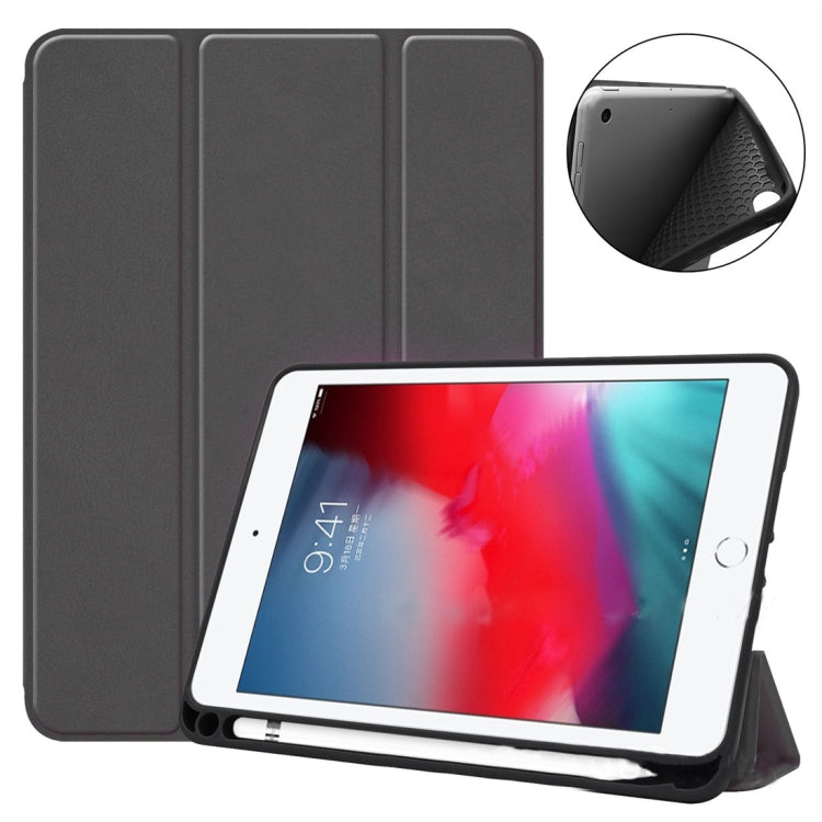 Ultrathin Shockproof Smart Horizontal Flip Leather Case for iPad Mini (2019) / iPad Mini 4, with Sleep / Wake-up Function & Three-folding Holder & Pen Slot