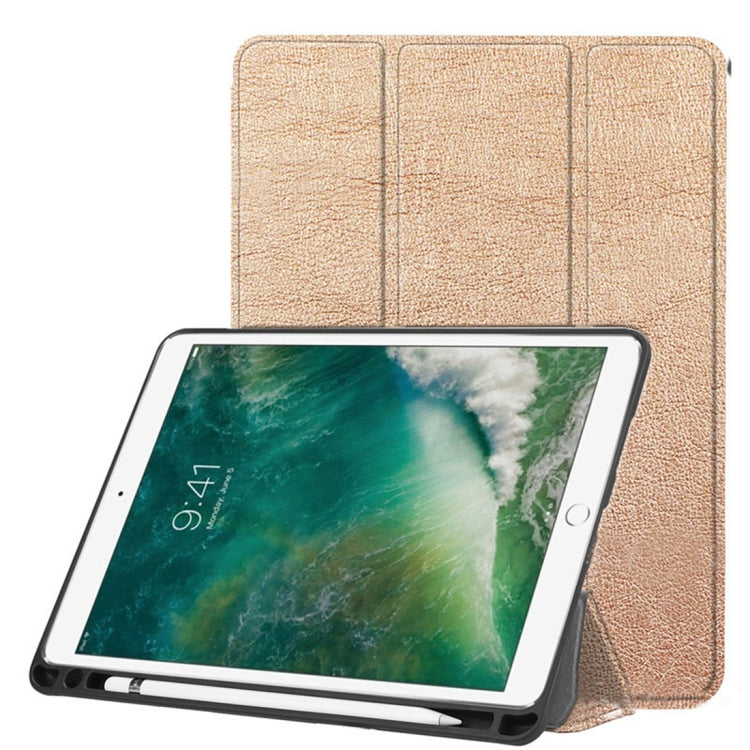 Custer Texture Horizontal Flip Leather Case for iPad Pro 10.5 Inch / iPad Air (2019), with Three-folding Holder & Pen Slot