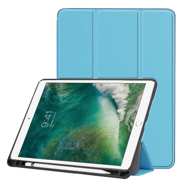 Custer Texture Horizontal Flip Leather Case for iPad Pro 10.5 Inch / iPad Air (2019), with Three-folding Holder & Pen Slot
