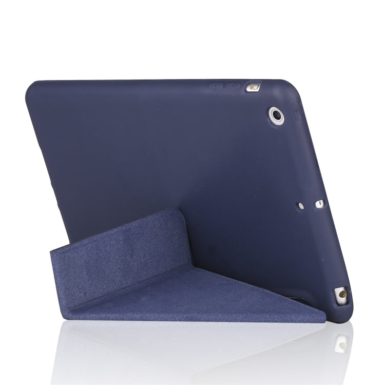Millet Texture PU+ Silica Gel Full Coverage Leather Case for iPad Mini 2019, with Multi-folding Holder
