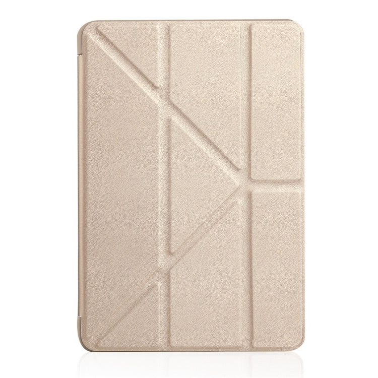Millet Texture PU+ Silica Gel Full Coverage Leather Case for iPad Mini 2019, with Multi-folding Holder