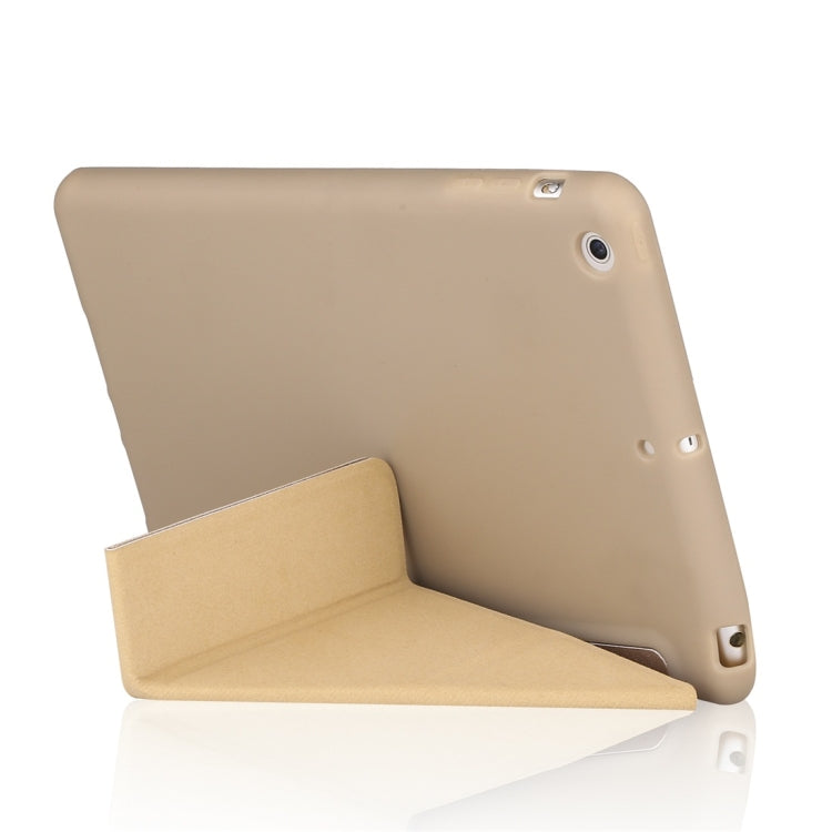 Millet Texture PU+ Silica Gel Full Coverage Leather Case for iPad Mini 2019, with Multi-folding Holder