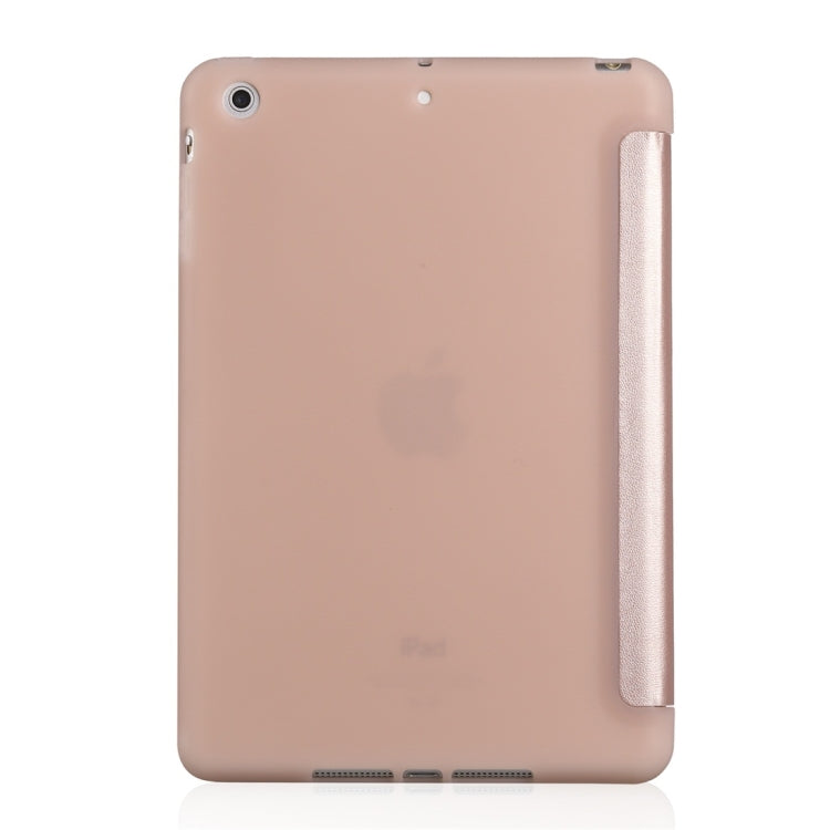Millet Texture PU+ Silica Gel Full Coverage Leather Case for iPad Mini 2019, with Multi-folding Holder