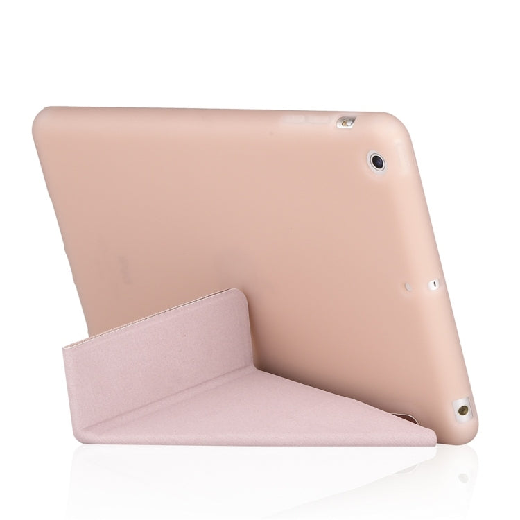 Millet Texture PU+ Silica Gel Full Coverage Leather Case for iPad Mini 2019, with Multi-folding Holder