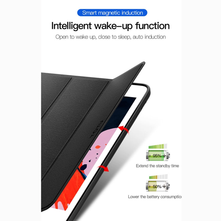 TOTUDESIGN Horizontal Flip Leather Case for iPad Mini (2019), with Holder & Sleep / Wake-up Function & Pen Slot