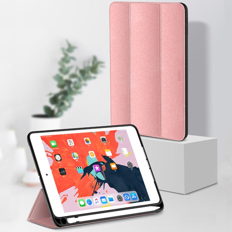 TOTUDESIGN Horizontal Flip Leather Case for iPad Mini (2019), with Holder & Sleep / Wake-up Function & Pen Slot